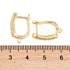 Rack Plating Brass Cubic Zirconia Hoop Earring Findings KK-S374-04G-04-3