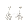 S999 Fine Silver Stud Earrings EJEW-A127-01S-4