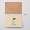 Leaf Pattern Kraft Envelopes and Greeting Cards Set DIY-WH0161-37A-1