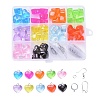 DIY 30Pairs Heart Resin Earrings Kits DIY-LS0001-03-1