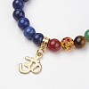 Lapis Lazuli Beaded Stretch Bracelets BJEW-P065-A-09-2