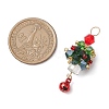 3Pcs 3 Colors Christmas Theme Glass Pendants PALLOY-JF02892-2