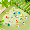 16Pcs 8 Colors Handmade Lampwork Pendants LAMP-TA0001-78-5