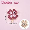 Cubic Zirconia Clover Brooch Pin JBR105C-3