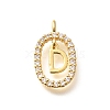 Brass Micro Pave Cubic Zirconia Pendants ZIRC-P123-01G-D01-1