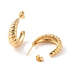 PVD Vacuum Plating 304 Stainless Steel Croissant Stud Earrings for Women EJEW-F280-08G-2