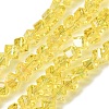 Electroplate Transparent Glass Beads Strands GL-CBA7A17-01A-13-1