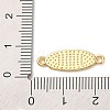 Beach Theme Rack Plating Brass Oval Connector Charms KK-P261-08F-G02-3