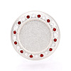 Adjustable Alloy & Iron & Rhinestone Bezel Cup Ring Base with Rotatable Tray MAK-T012-10S-2