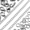 DIY 304 Stainless Steel Curb Necklace Making Kits DIY-LS0002-89P-3