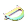 Ion Plating(IP) 304 Stainless Steel Charms STAS-H112-D-M-3