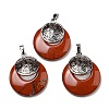 Natural Red Jasper Pendants KK-F751-M-A07-1