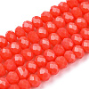 Opaque Solid Color Imitation Jade Glass Beads Strands EGLA-A044-P3mm-D03-1