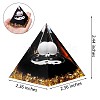 Orgone Pyramid Protection Crystal Gemstone Pyramid Reiki Positive Energy Pyramid Chakra Meditation Pyramid for Success Health Lucky Anti-Stress Decor Gift Collection (Black) JX348A-1