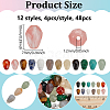 48Pcs 12 Styles Mixed Gemstone Beads G-NB0005-83-2