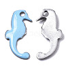 201 Stainless Steel Enamel Charms X-STAS-N088-17G-2