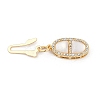 Brass Micro Pave Clear Cubic Zirconia Box Clasps KK-U051-01G-04-3