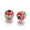 Antique Silver Plated Alloy European Beads MPDL-L029-S02-AS-2