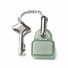 Natural Green Aventurine Lock Pendants G-B027-03A-2