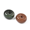 Natural & Synthetic Mixed Gemstone Donut/Pi Disc Charms G-M454-01A-2