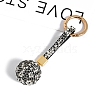 PU Leather & Rhinestone Keychain for Women PW-WG64994-05-1