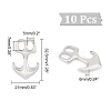 Unicraftale 10Pcs 304 Stainless Steel Hook Clasps STAS-UN0047-12-2