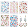 5Pcs 5 Styles Ceramics Clay Water Transfer Paper DIY-ME0001-99C-1