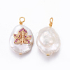 Natural Cultured Freshwater Pearl Pendants PEAR-L027-57-3