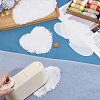 6Bags Polyester Blank Embroidery Sew on Cloth Patches PATC-PH0001-86B-3