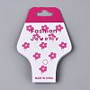 Fold Over Cardboard Paper Jewelry Display Cards for Necklace & Bracelet Storage CDIS-N004-02-3