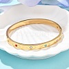 Eye 304 Stainless Steel Rhinestone Bangles for Women BJEW-Z092-09G-3