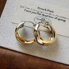 Brass Hoop Earrings for Women WG23C46-01-1