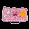 20 Slots Plastic Craft Organizer Case PW-WG35538-02-3