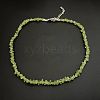 Natural Peridot Chip Beaded Necklaces for Women IW6789-7-1