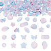 125G Gradient Color Transparent Glass Beads GLAA-TA0003-58A-2