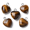 Natural Tiger Eye Pendants X-G-E603-01P-06-1