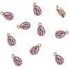 10Pcs Brass Micro Pave Cubic Zirconia Charms KK-SZ0002-47-1
