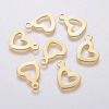 304 Stainless Steel Open Heart Charms STAS-L234-087G-1