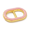 Rack Plating Brass Enamel Oval Linking Ring KK-A234-019G-3