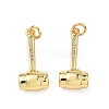 Brass Micro Pave Clear Cubic Zirconia Pendants KK-F930-26B-G-1