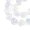 Transparency Electroplate Glass Beads Strands GLAA-T023-41A-01-3