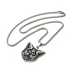 304 Stainless Steel Pendant Necklaces NJEW-K253-06P-2