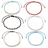 6Pcs Glass Braided Bead Bracelets BJEW-JB11419-2