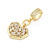 Brass Micro Pave Clear Cubic Zirconia Pendants KK-S510-31G-06-2