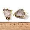 Raw Rough Natural Dyed Quartz Crystal Links Connector Charms G-K189-04LG-06-3