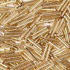 Silver Lined Transparent Glass Bugle Beads SEED-R028-2x15-B01-3