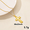 Stainless Steel Cross Pendant Necklace AR4885-10-1