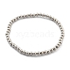 Brass Beaded Stretch Bracelets for Men Women BJEW-G736-04P-5