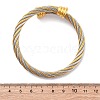 304 Stainless Steel Torque Bangles for Women BJEW-P310-24GP-5