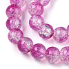 Transparent Crackle Baking Paint Glass Beads X1-DGLA-T003-01C-09-3